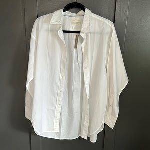 WOMENS JCREW RELAXED FIT COTTON POPLIN SHIRT 💙SZ 10